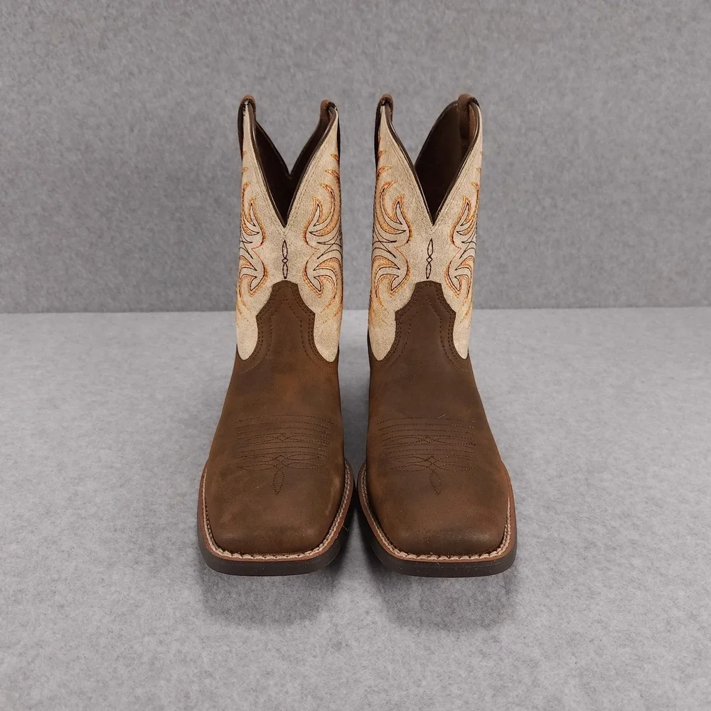 Ariat Youth Storm - Kids Size US 6 - Antique Brown Western Cowboy Boots 10038444